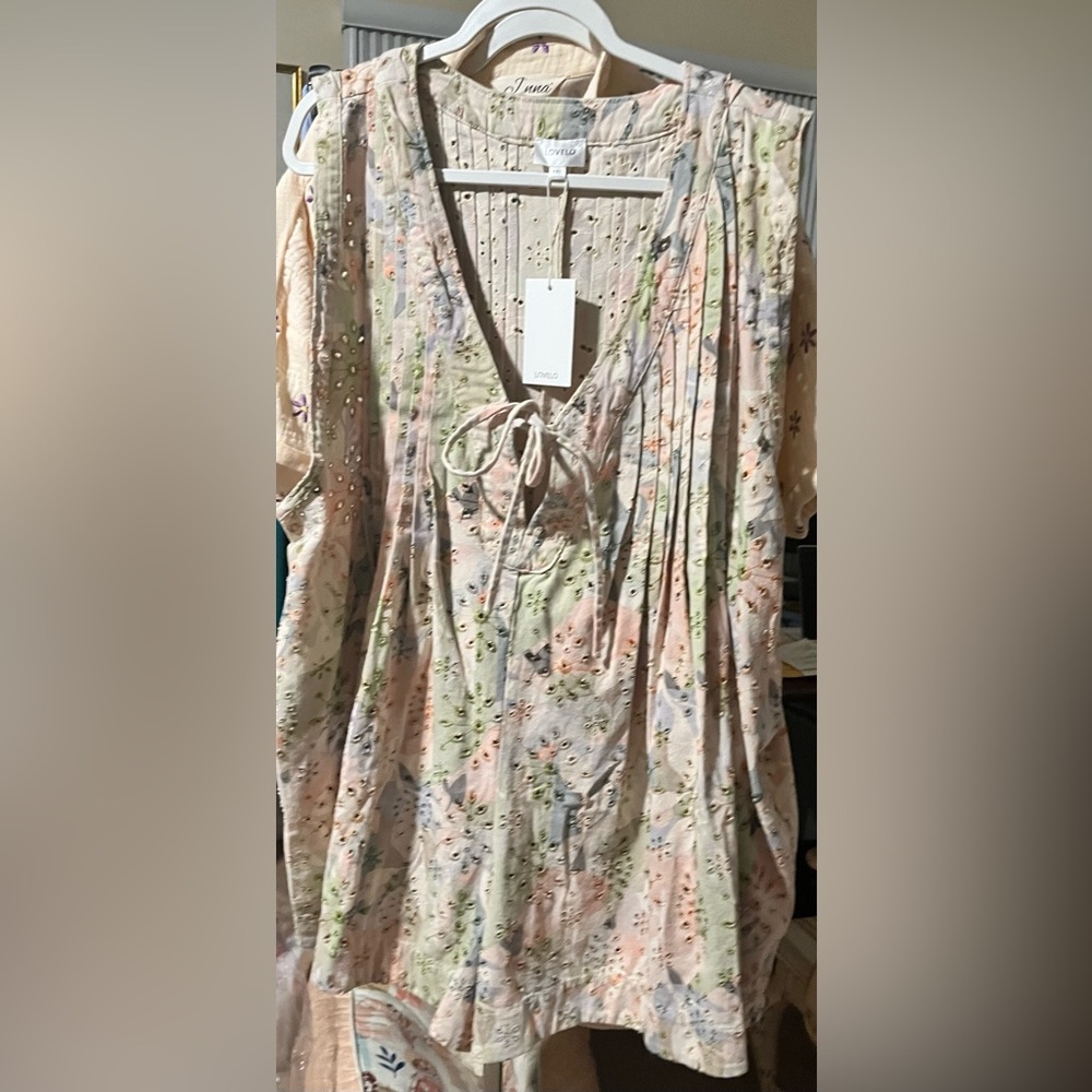 New Lovelo Pastel Eyelet Boutique Sleeveless Romper